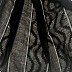 Wave design stripes hijab with two bold fringe's - Black Wave design stripes hijab with two bold fringe's - Black